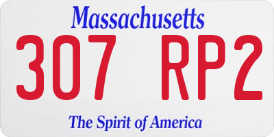 MA license plate 307RP2