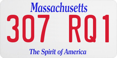 MA license plate 307RQ1