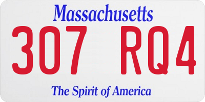 MA license plate 307RQ4