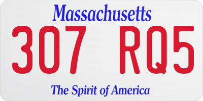 MA license plate 307RQ5