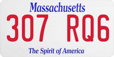 MA license plate 307RQ6