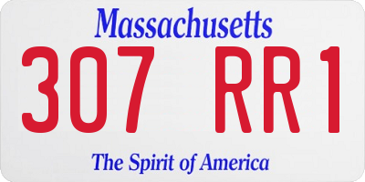 MA license plate 307RR1