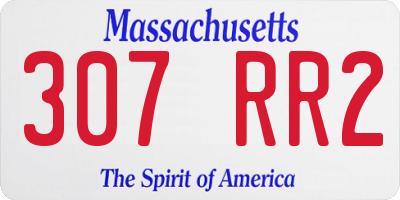 MA license plate 307RR2