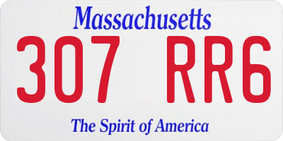MA license plate 307RR6