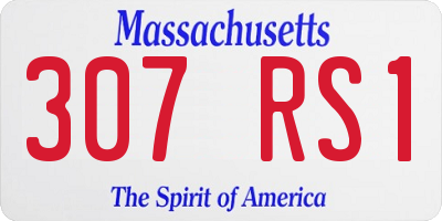 MA license plate 307RS1