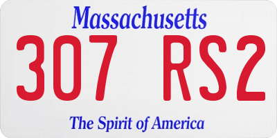 MA license plate 307RS2
