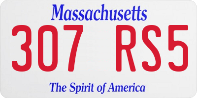 MA license plate 307RS5