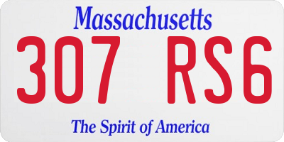 MA license plate 307RS6
