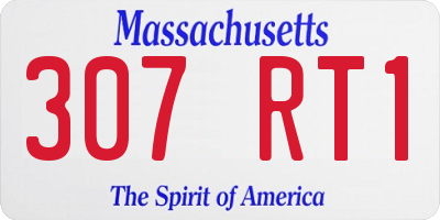 MA license plate 307RT1