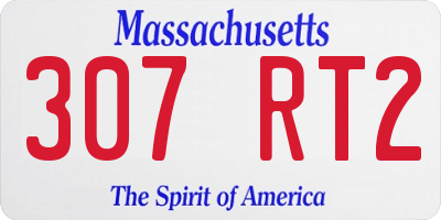 MA license plate 307RT2