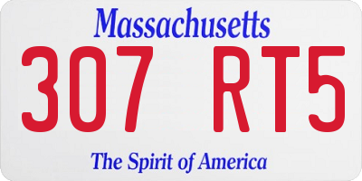 MA license plate 307RT5
