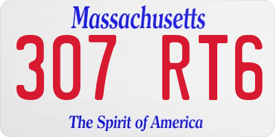 MA license plate 307RT6