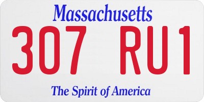 MA license plate 307RU1