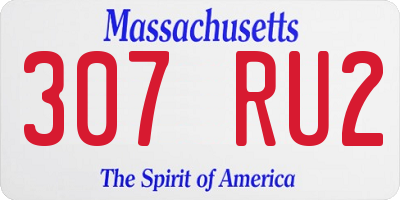 MA license plate 307RU2