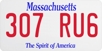 MA license plate 307RU6