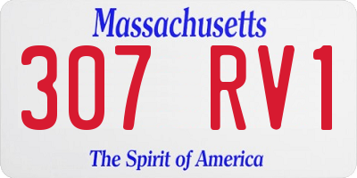 MA license plate 307RV1