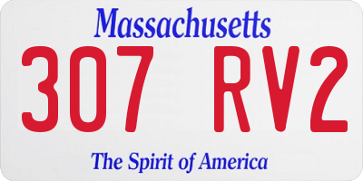MA license plate 307RV2