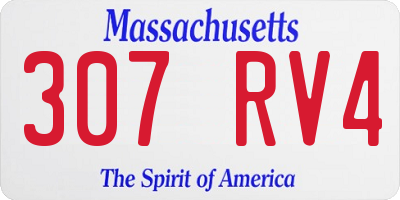 MA license plate 307RV4