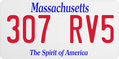 MA license plate 307RV5