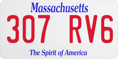 MA license plate 307RV6