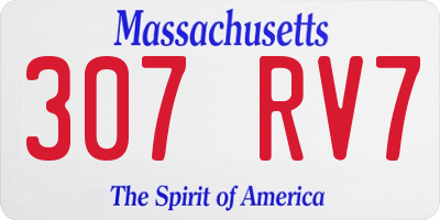 MA license plate 307RV7