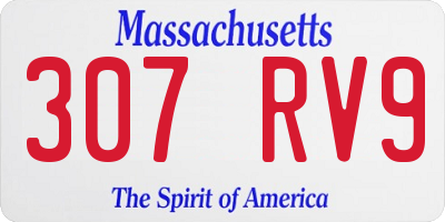 MA license plate 307RV9