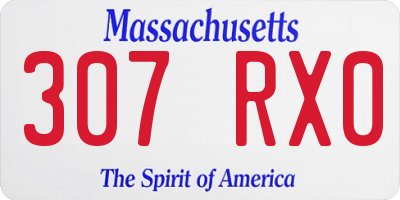 MA license plate 307RX0