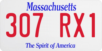MA license plate 307RX1