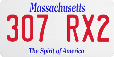 MA license plate 307RX2