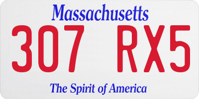 MA license plate 307RX5
