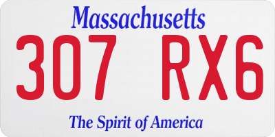 MA license plate 307RX6