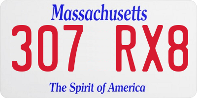 MA license plate 307RX8