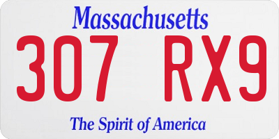 MA license plate 307RX9