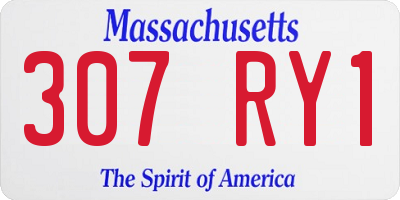 MA license plate 307RY1