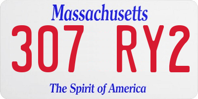 MA license plate 307RY2
