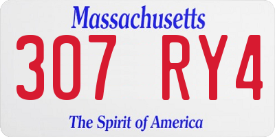 MA license plate 307RY4
