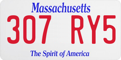 MA license plate 307RY5