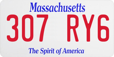 MA license plate 307RY6