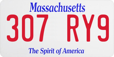MA license plate 307RY9