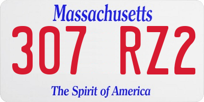 MA license plate 307RZ2
