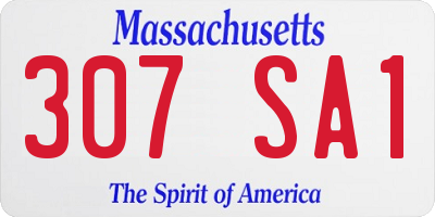 MA license plate 307SA1