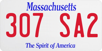 MA license plate 307SA2