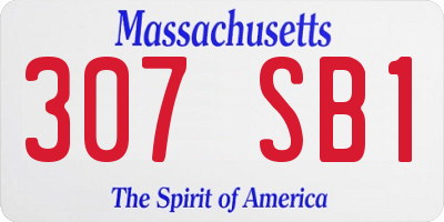MA license plate 307SB1