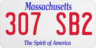 MA license plate 307SB2
