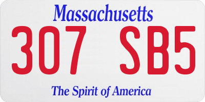 MA license plate 307SB5