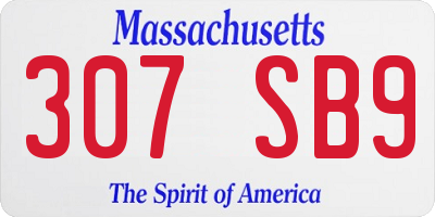 MA license plate 307SB9