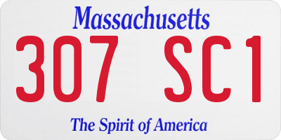 MA license plate 307SC1