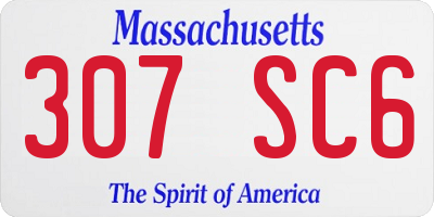 MA license plate 307SC6