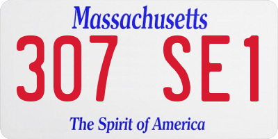 MA license plate 307SE1