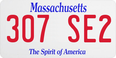 MA license plate 307SE2